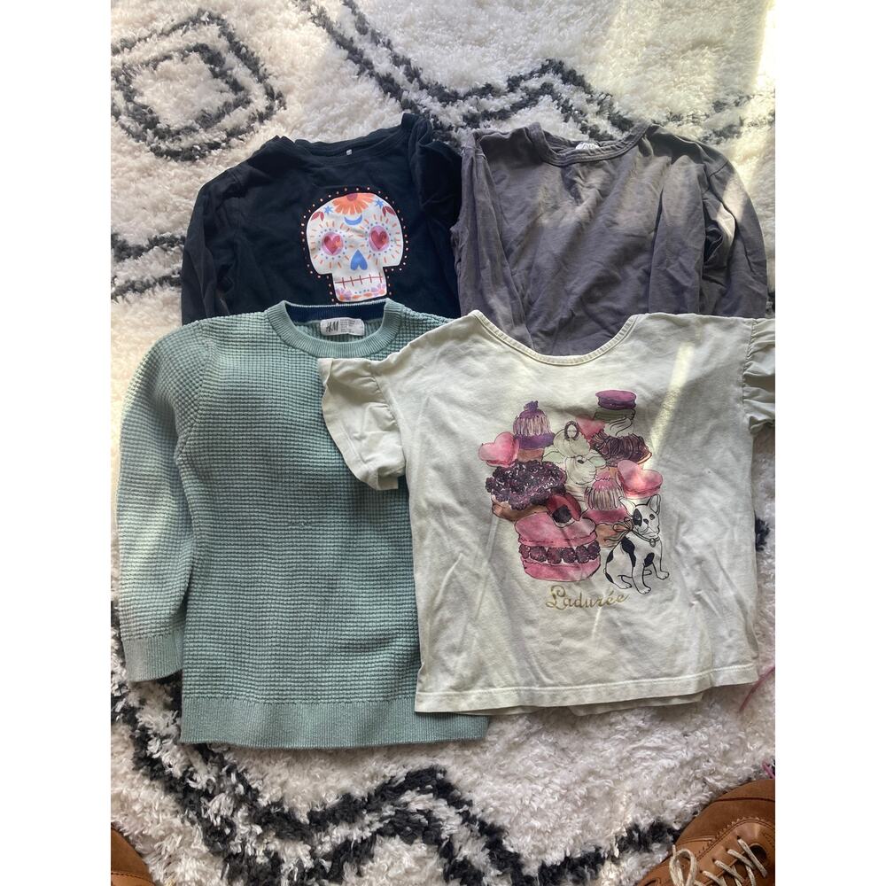 Girls Clothing Lot ~ Sz 5 6 ~ Uniqulo Laudree Zara H&M Tshirts Overalls Cords